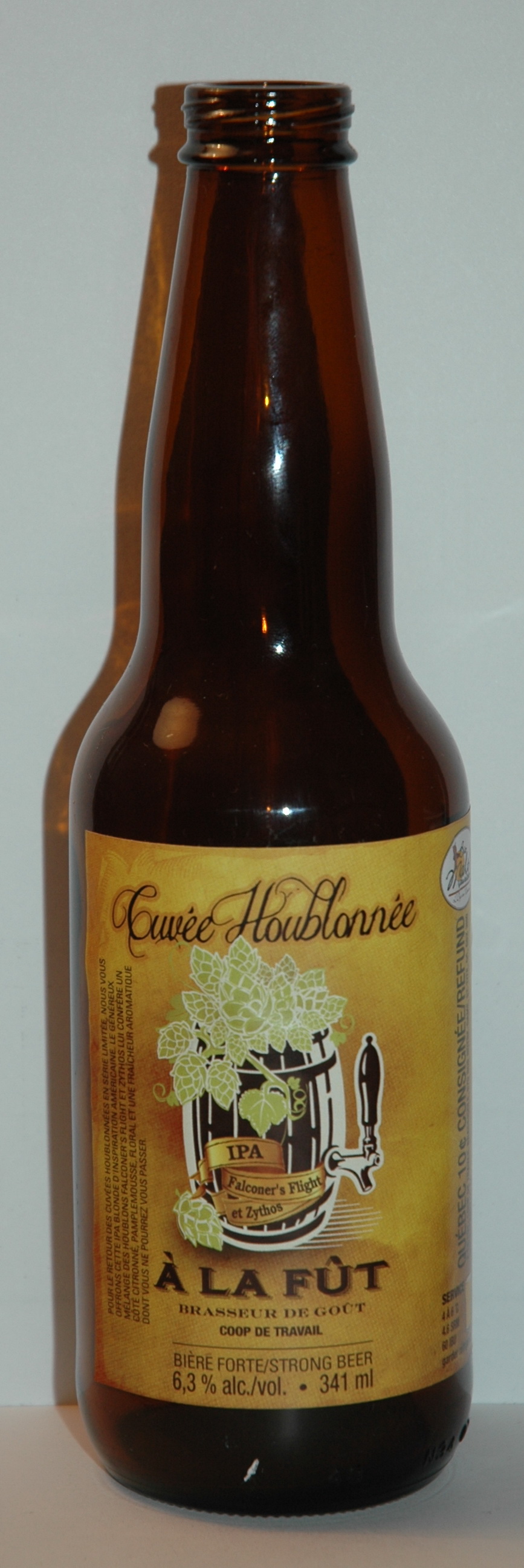 À La Fût Cuvée Houblonnée IPA Falconer's Flight et Zythos