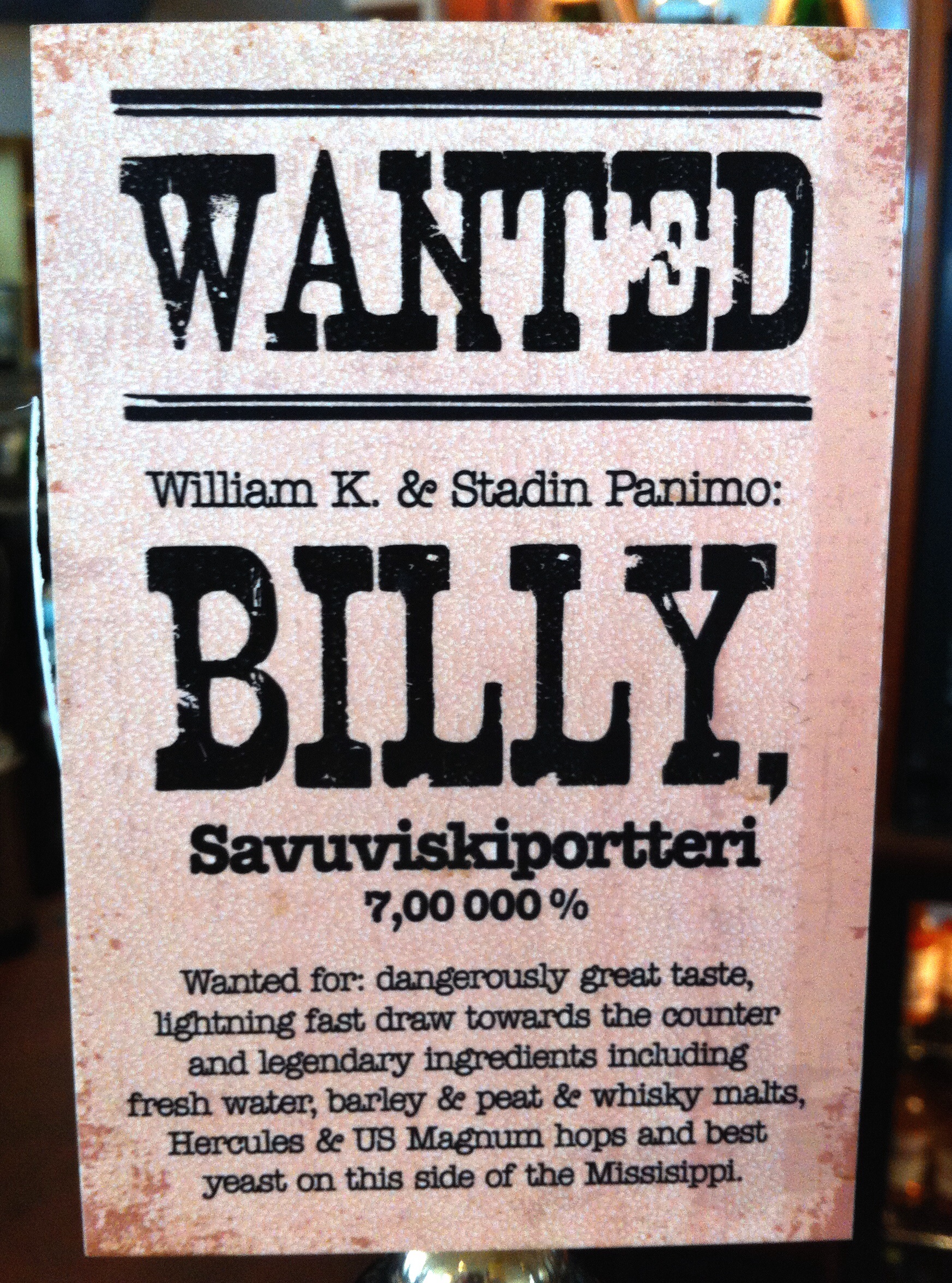 Stadin William K Billy