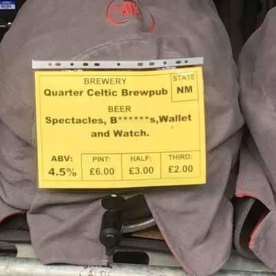 Quarter Celtic Spectacles, Bollocks, Wallet And Watch